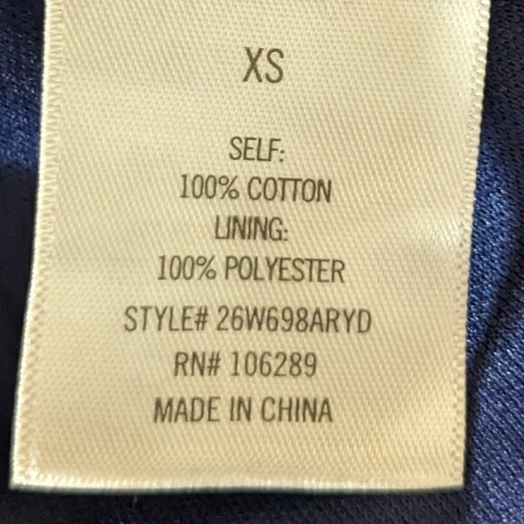 WOMEN'S "Mi Ami" Chambray Blue, Embroidered, Short Sleeveless Dress; Size XS - Picture 5 of 6